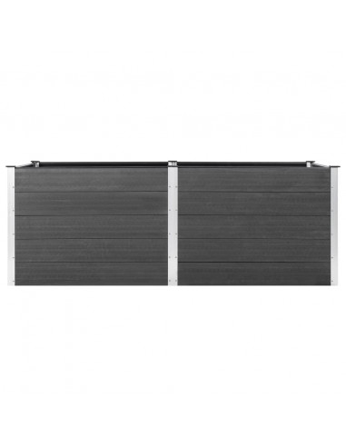 Letto Rialzato da Giardino 250x50x91 cm in WPC Grigio