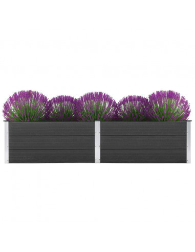 Letto Rialzato da Giardino 250x100x54 cm in WPC Grigio