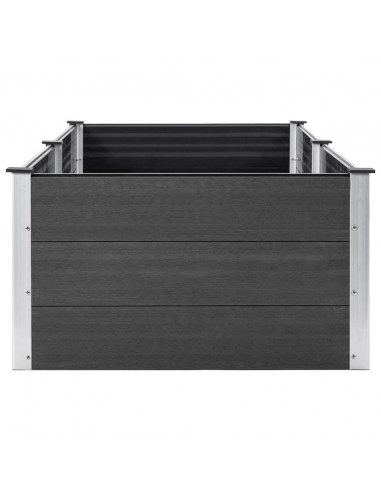 Letto Rialzato da Giardino 250x100x54 cm in WPC Grigio