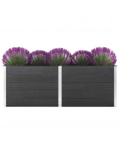 Letto Rialzato da Giardino 250x100x91 cm in WPC Grigio 2