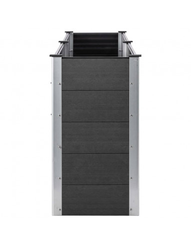 Letto Rialzato da Giardino 250x100x91 cm in WPC Grigio