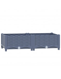 Fioriera Rialzata 80x40x23 cm in Polipropilene 2