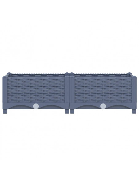 Fioriera Rialzata 80x40x23 cm in Polipropilene