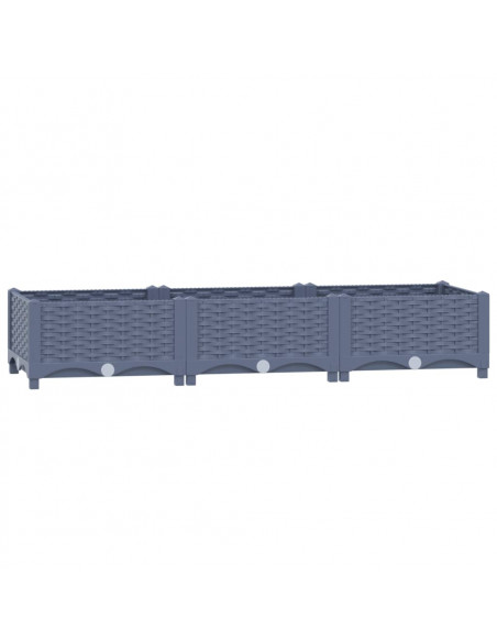 Fioriera Rialzata 120x40x23 cm in Polipropilene