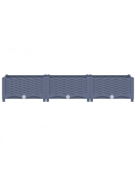 Fioriera Rialzata 120x40x23 cm in Polipropilene