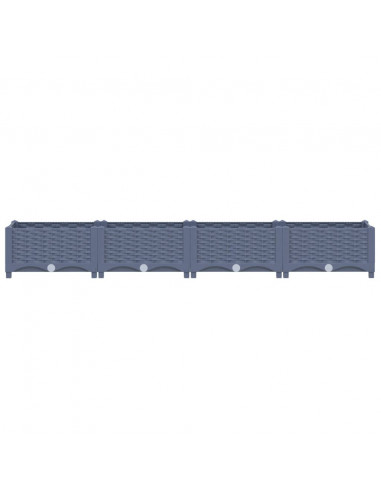 Fioriera Rialzata 160x40x23 cm in Polipropilene