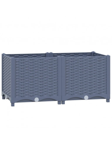 Fioriera Rialzata 80x40x38 cm in Polipropilene