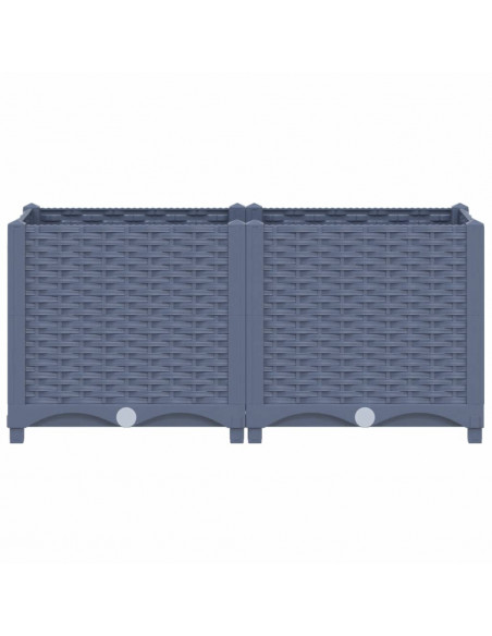 Fioriera Rialzata 80x40x38 cm in Polipropilene