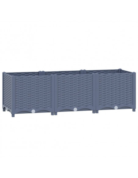 Fioriera Rialzata 120x40x38 cm in Polipropilene