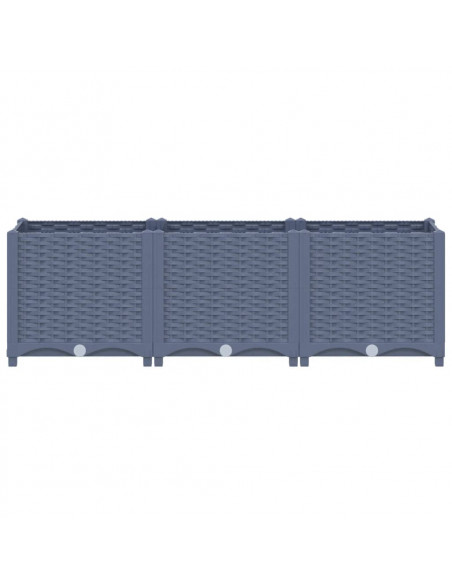 Fioriera Rialzata 120x40x38 cm in Polipropilene