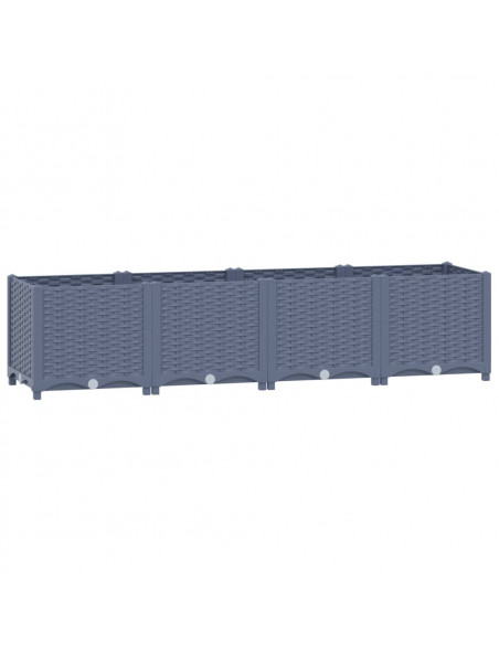 Fioriera Rialzata 160x40x38 cm in Polipropilene