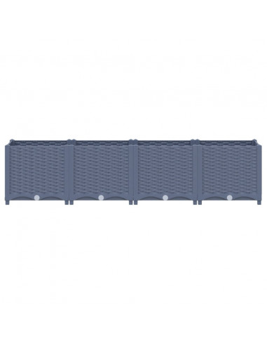 Fioriera Rialzata 160x40x38 cm in Polipropilene