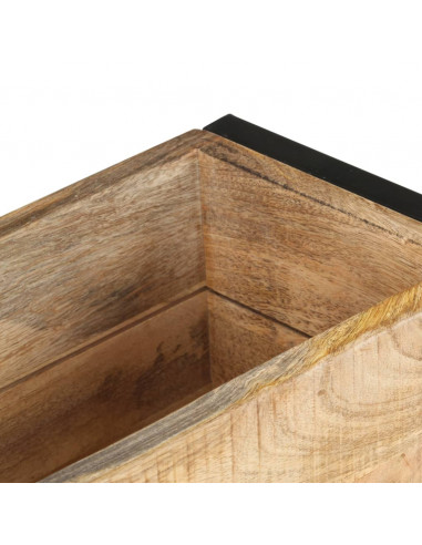 Fioriera 60x20x68 cm in Legno di Mango Grezzo