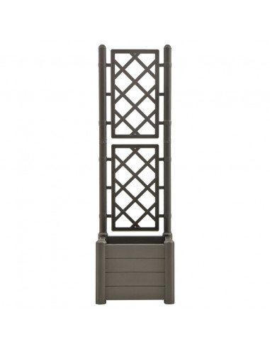 Fioriera da Giardino con Graticcio 43x43x142 cm PP Antracite