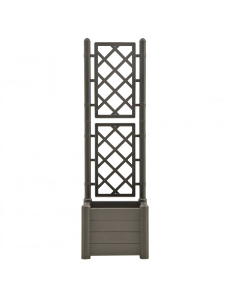 Fioriera da Giardino con Graticcio 43x43x142 cm PP Antracite