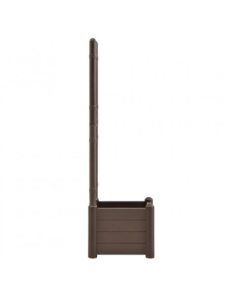 Fioriera da Giardino con Graticcio 43x43x142 cm PP Mocca