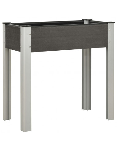 Fioriera Rialzata da Giardino 75x40x75 cm in WPC Grigio