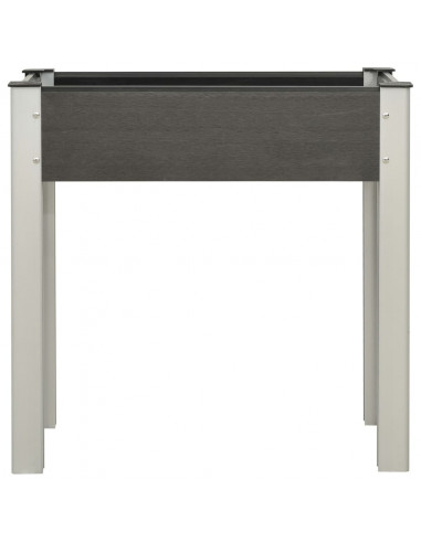 Fioriera Rialzata da Giardino 75x40x75 cm in WPC Grigio