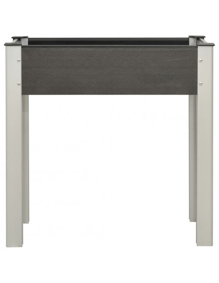 Fioriera Rialzata da Giardino 75x40x75 cm in WPC Grigio
