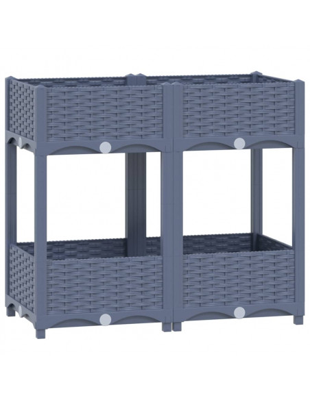 Fioriera Rialzata 80x40x71 cm in Polipropilene