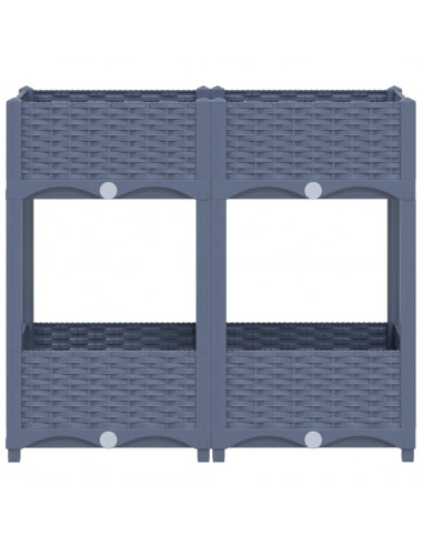 Fioriera Rialzata 80x40x71 cm in Polipropilene