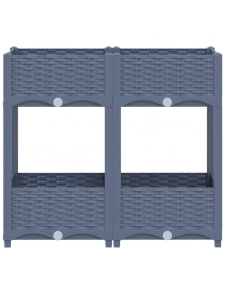 Fioriera Rialzata 80x40x71 cm in Polipropilene