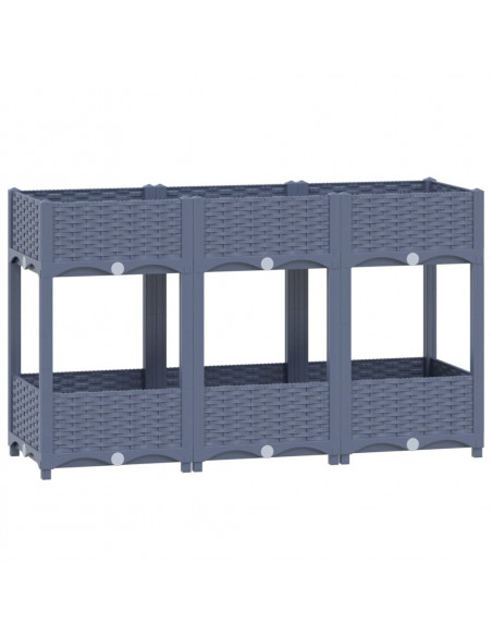 Fioriera Rialzata 120x40x71 cm in Polipropilene