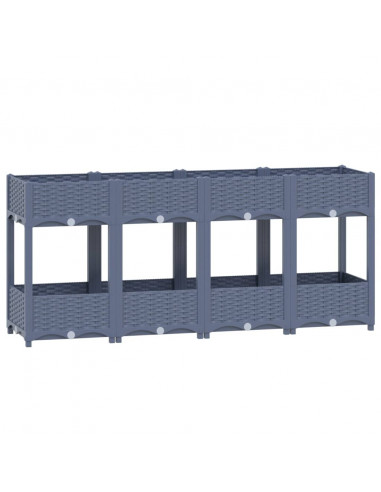 Fioriera Rialzata 160x40x71 cm in Polipropilene