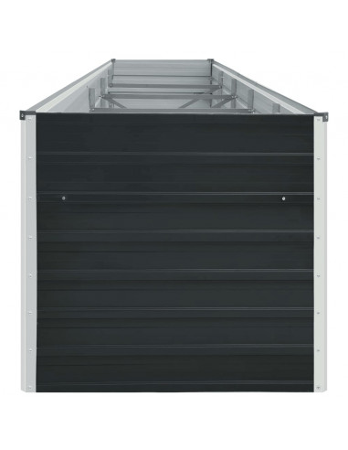 Letto Rialzato in Acciaio Zincato 400x80x77 cm Antracite