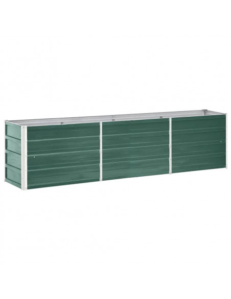 Letto Rialzato in Acciaio Zincato 240x40x45 cm Verde