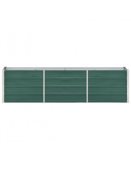 Letto Rialzato in Acciaio Zincato 240x40x45 cm Verde