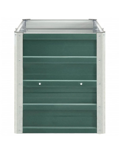 Letto Rialzato in Acciaio Zincato 240x40x45 cm Verde