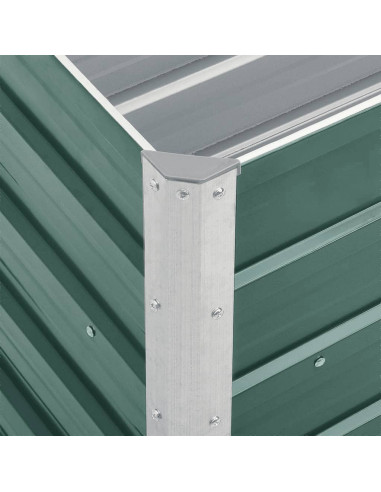 Letto Rialzato in Acciaio Zincato 240x40x45 cm Verde