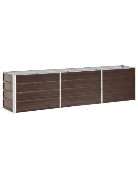 Letto Rialzato in Acciaio Zincato 240x40x45 cm Marrone