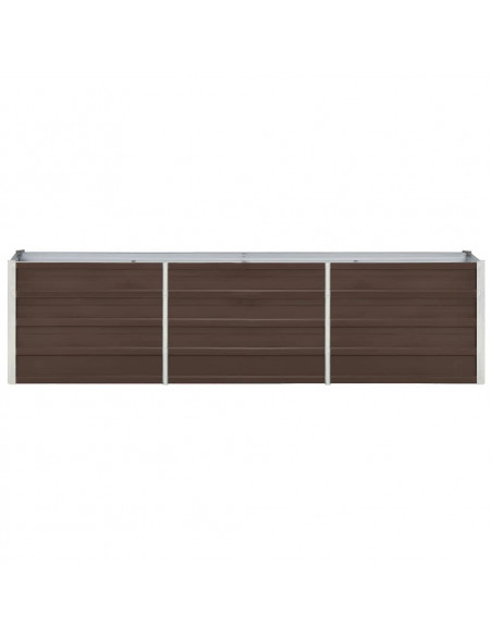 Letto Rialzato in Acciaio Zincato 240x40x45 cm Marrone