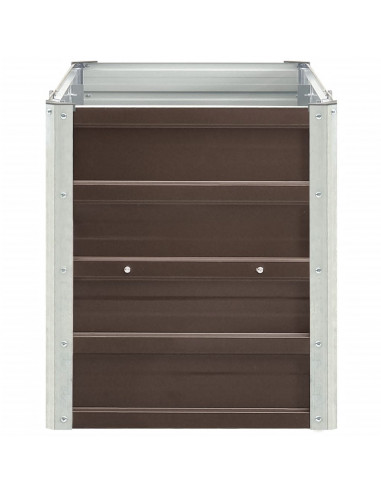 Letto Rialzato in Acciaio Zincato 240x40x45 cm Marrone
