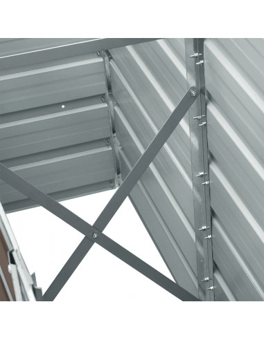 Letto Rialzato in Acciaio Zincato 240x40x45 cm Marrone