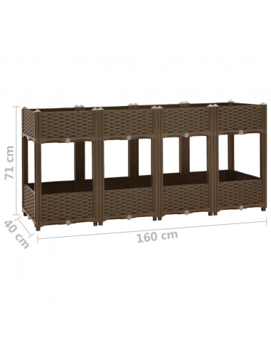 Fioriera Rialzata 160x40x71 cm in Polipropilene