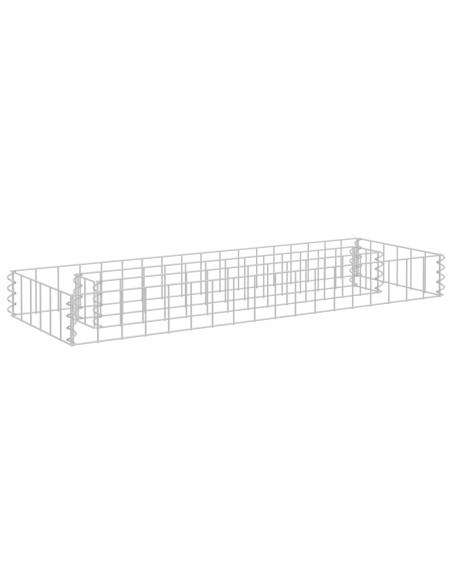 Gabbione Letto Rialzato in Acciaio Zincato 90x30x10 cm