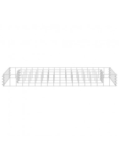 Gabbione Letto Rialzato in Acciaio Zincato 90x30x10 cm