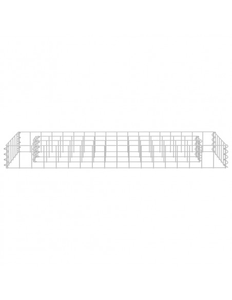 Gabbione Letto Rialzato in Acciaio Zincato 90x30x10 cm