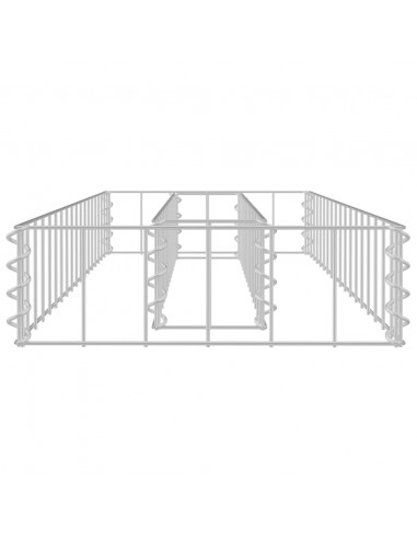 Gabbione Letto Rialzato in Acciaio Zincato 90x30x10 cm