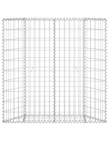 Gabbione Letto Rialzato Trapezio Acciaio Zincato 100x20x100 cm