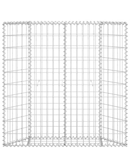 Gabbione Letto Rialzato Trapezio Acciaio Zincato 100x20x100 cm