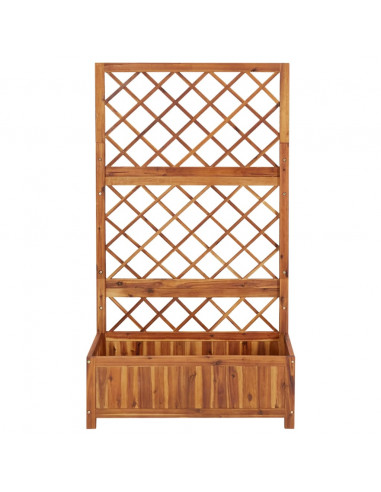 Letto Rialzato con Graticcio 85x38x150 cm in Massello di Acacia