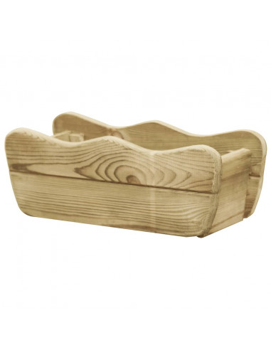 Letto Rialzato da Giardino 50x18x18 cm Legno di Pino Impregnato