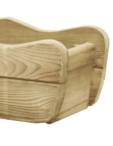 Letto Rialzato da Giardino 50x18x18 cm Legno di Pino Impregnato