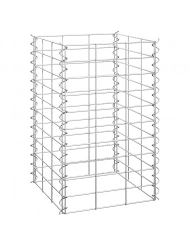 Fioriere Rialzate a Gabbione 3 pz 30x30x50 cm in Ferro