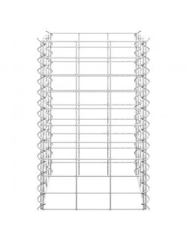 Fioriere Rialzate a Gabbione 3 pz 30x30x50 cm in Ferro