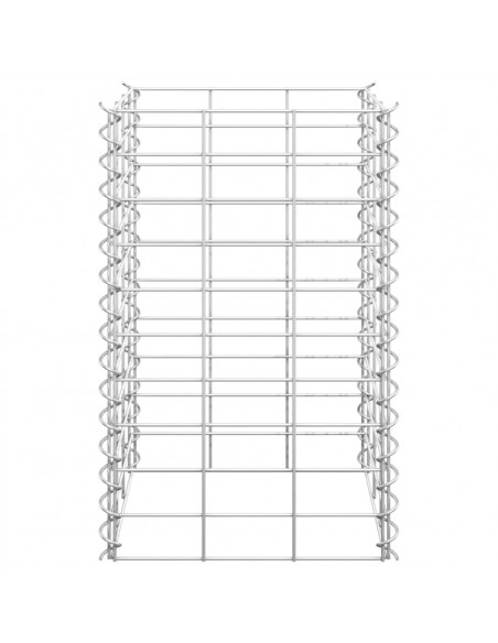 Fioriere Rialzate a Gabbione 3 pz 30x30x50 cm in Ferro